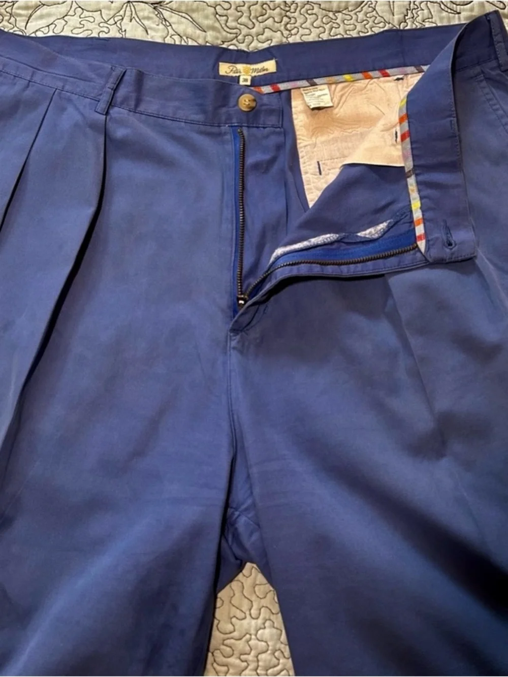 Vintage Y2K Peter Millar Navy Pleated Classic Fit Golf Shorts 9